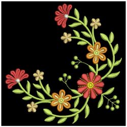 Elegant Flower Corners 2 02(Lg) machine embroidery designs