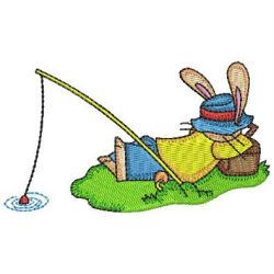 Fishing Bunnies 10 machine embroidery designs