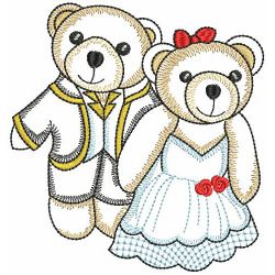 Vintage Bears In Love(Md) machine embroidery designs
