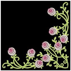 Elegant Flower Corners 3 06(Sm) machine embroidery designs