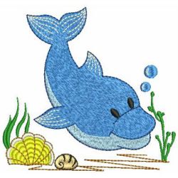 Cute Dolphins 07 machine embroidery designs