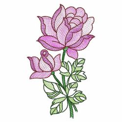 Vintage Colorful Roses(Md) machine embroidery designs