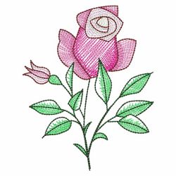 Vintage Colorful Roses 02(Sm) machine embroidery designs