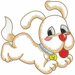 Vintage Playful Dogs 03(Sm) machine embroidery designs