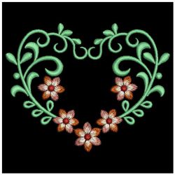 Heirloom Flower Heart 03(Md) machine embroidery designs