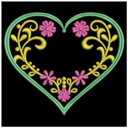 Heirloom Flower Heart 04(Md) machine embroidery designs