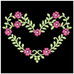 Heirloom Flower Heart 07(Md) machine embroidery designs