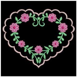Heirloom Flower Heart 10(Sm) machine embroidery designs