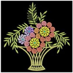Floral Baskets 2 03(Sm) machine embroidery designs