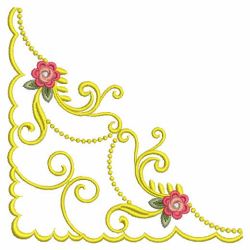 Decorative Rose Corner 01(Sm) machine embroidery designs