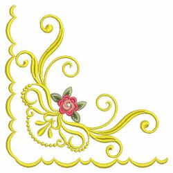 Decorative Rose Corner 02(Sm) machine embroidery designs