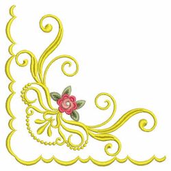 Decorative Rose Corner 02(Md) machine embroidery designs