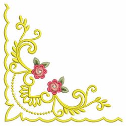 Decorative Rose Corner 03(Sm) machine embroidery designs