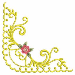 Decorative Rose Corner 04(Lg) machine embroidery designs