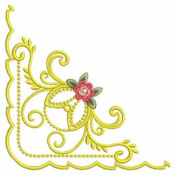 Decorative Rose Corner 05(Lg) machine embroidery designs