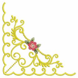 Decorative Rose Corner 06(Sm) machine embroidery designs