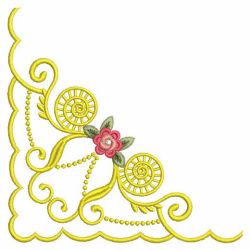 Decorative Rose Corner 07(Md) machine embroidery designs