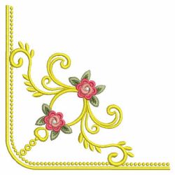 Decorative Rose Corner 09(Sm) machine embroidery designs