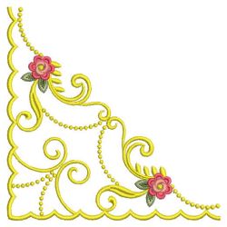 Decorative Rose Corner 10(Sm) machine embroidery designs