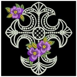 Decorative Pansy Cross 01 machine embroidery designs