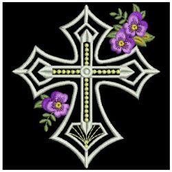 Decorative Pansy Cross 04