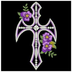 Decorative Pansy Cross 08 machine embroidery designs