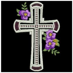 Decorative Pansy Cross 10 machine embroidery designs