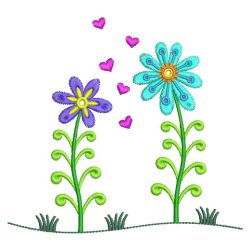 Flower Couple 03(Md) machine embroidery designs