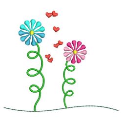 Flower Couple 06(Md) machine embroidery designs