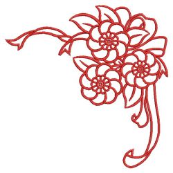 Satin Flower Corner(Lg) machine embroidery designs