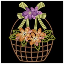 Elegant flower Baskets 02(Sm) machine embroidery designs