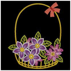 Elegant flower Baskets 04(Lg) machine embroidery designs