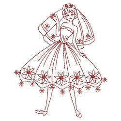 Redwork Brides 02(Md) machine embroidery designs