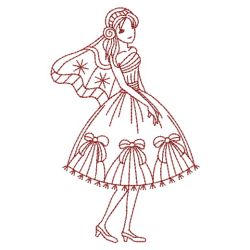 Redwork Brides 03(Md) machine embroidery designs