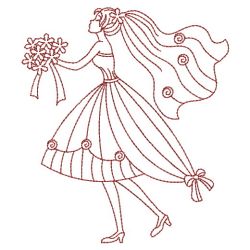 Redwork Brides 06(Lg) machine embroidery designs