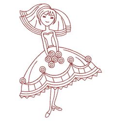 Redwork Brides 07(Md) machine embroidery designs