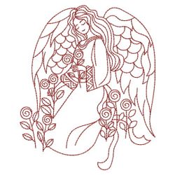 Redwork Love Angels 02(Md) machine embroidery designs