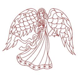 Redwork Love Angels 03(Lg) machine embroidery designs