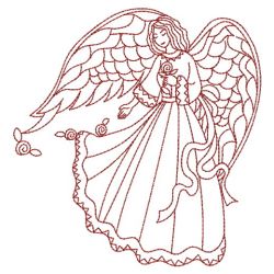 Redwork Love Angels 06(Md) machine embroidery designs