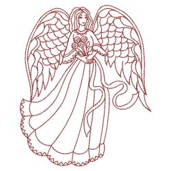 Redwork Love Angels 08(Lg) machine embroidery designs