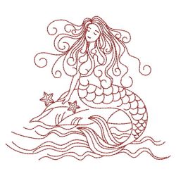 Redwork Mermaids 01(Lg) machine embroidery designs