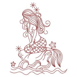 Redwork Mermaids 03(Sm) machine embroidery designs