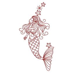 Redwork Mermaids 04(Md) machine embroidery designs