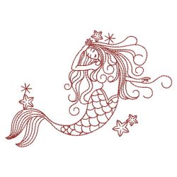 Redwork Mermaids 05(Lg)