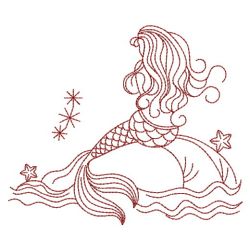 Redwork Mermaids 06(Lg) machine embroidery designs