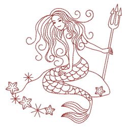 Redwork Mermaids 08(Sm) machine embroidery designs