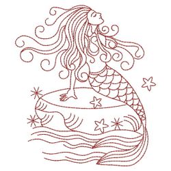 Redwork Mermaids 10(Lg) machine embroidery designs