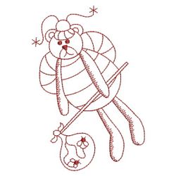 Redwork Country Bears 03(Lg) machine embroidery designs