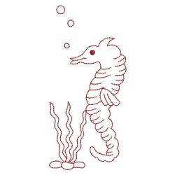 Redwork Sea Horse 02(Lg) machine embroidery designs