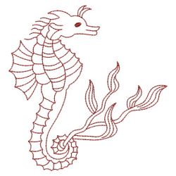 Redwork Sea Horse 08(Lg) machine embroidery designs